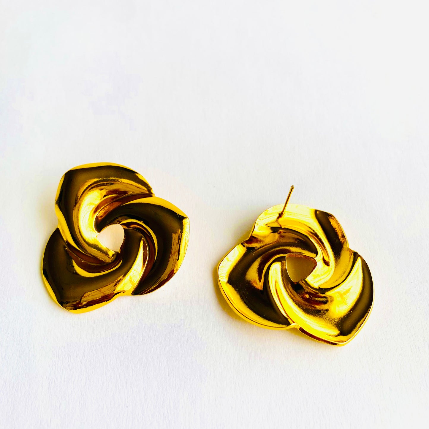Rosey Gold Statement Studs