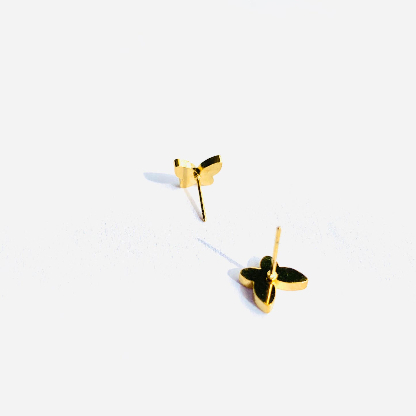 White Butterfly Studs
