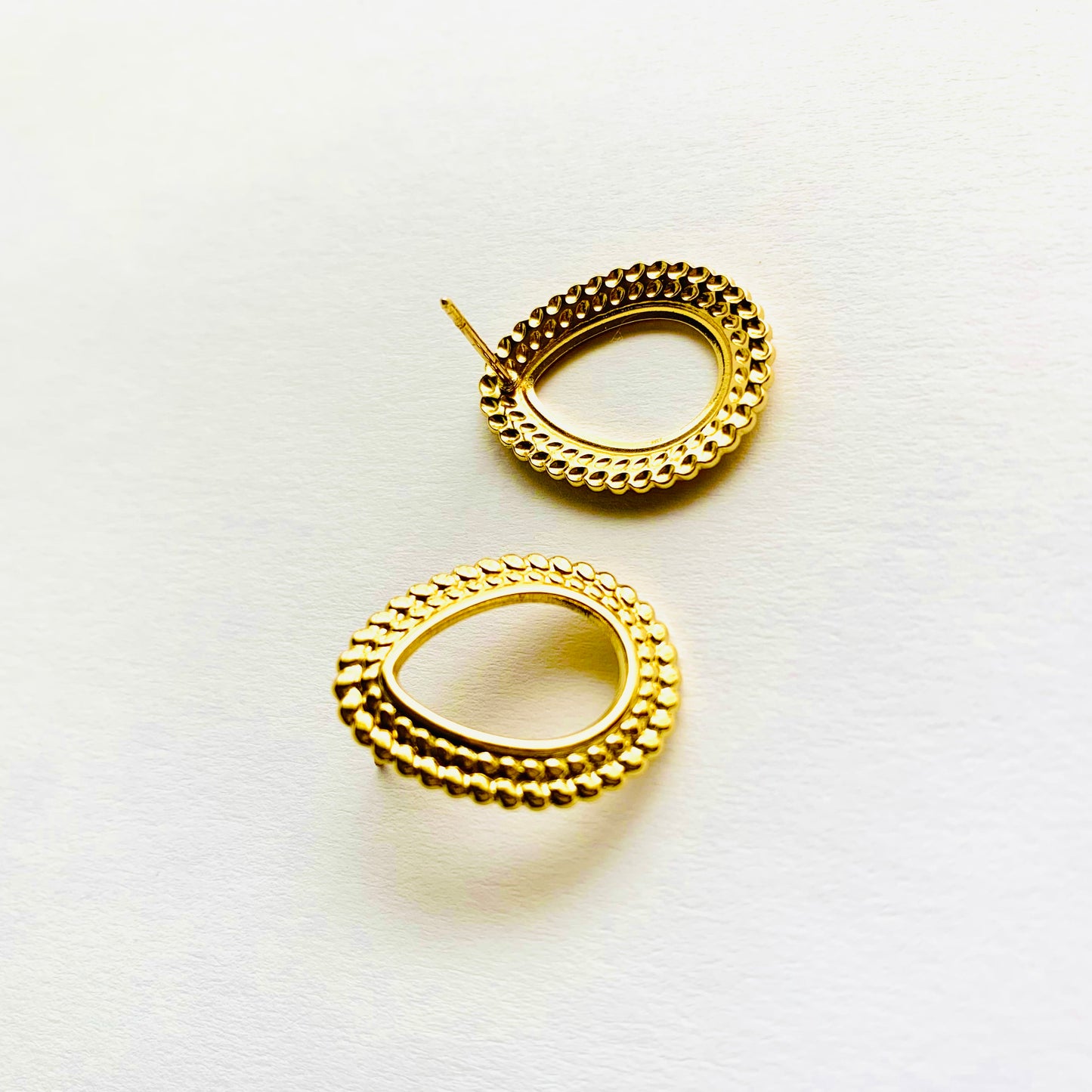 Textured Teardrop Studs
