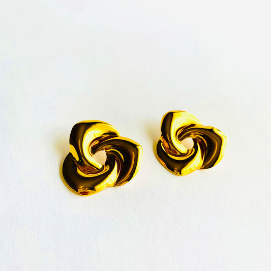 Rosey Gold Statement Studs
