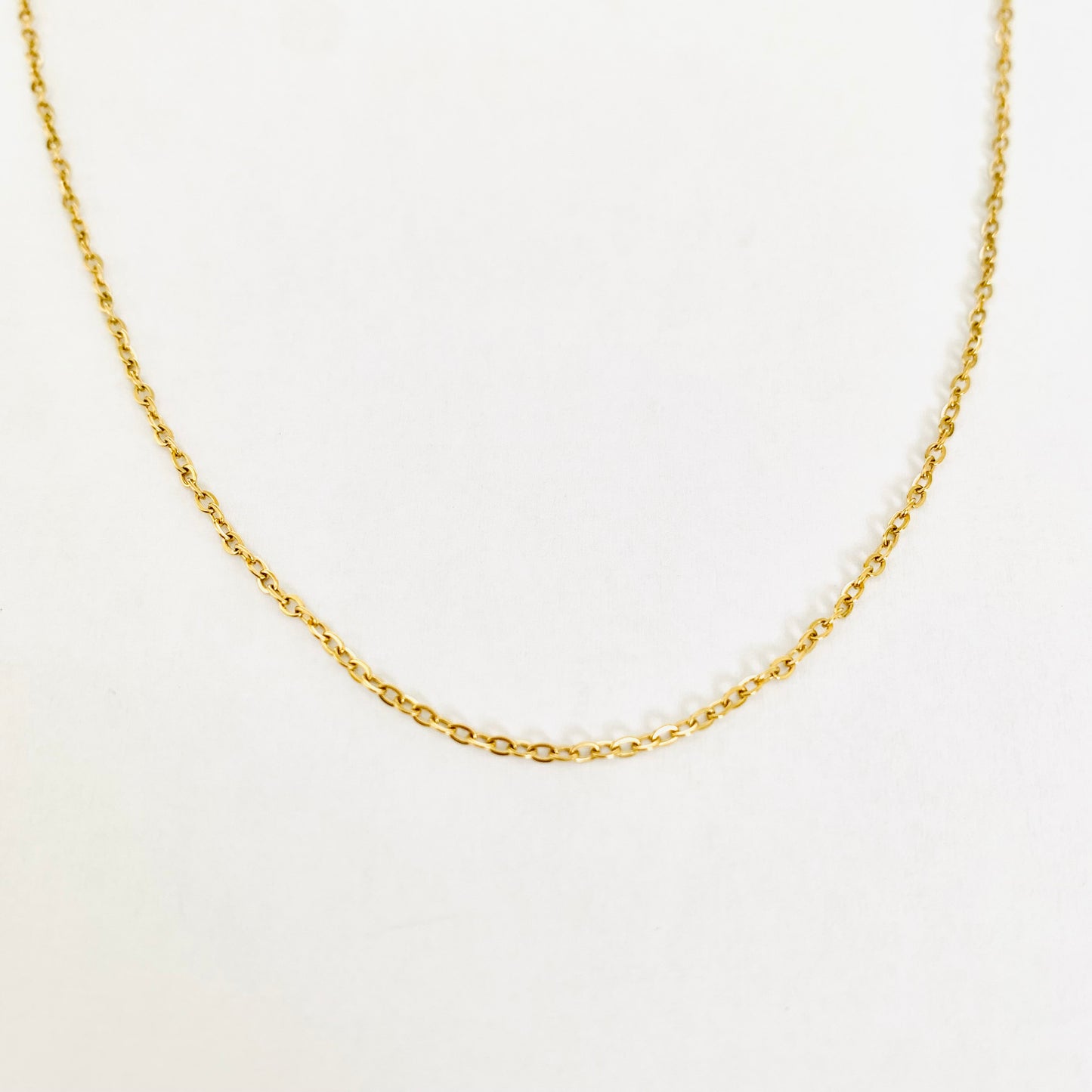 Gold Cable Chain Necklace