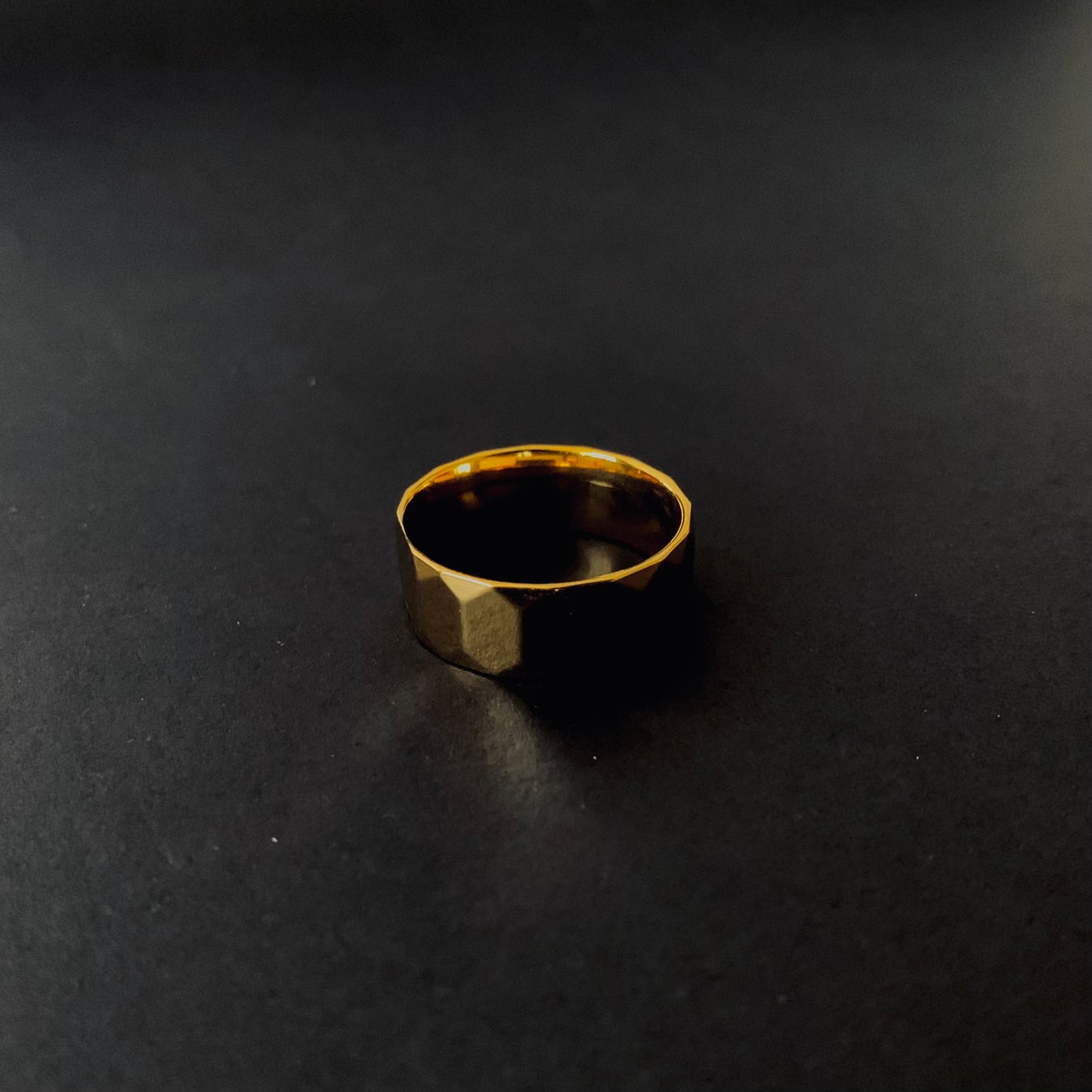 Faceted Golden Ring