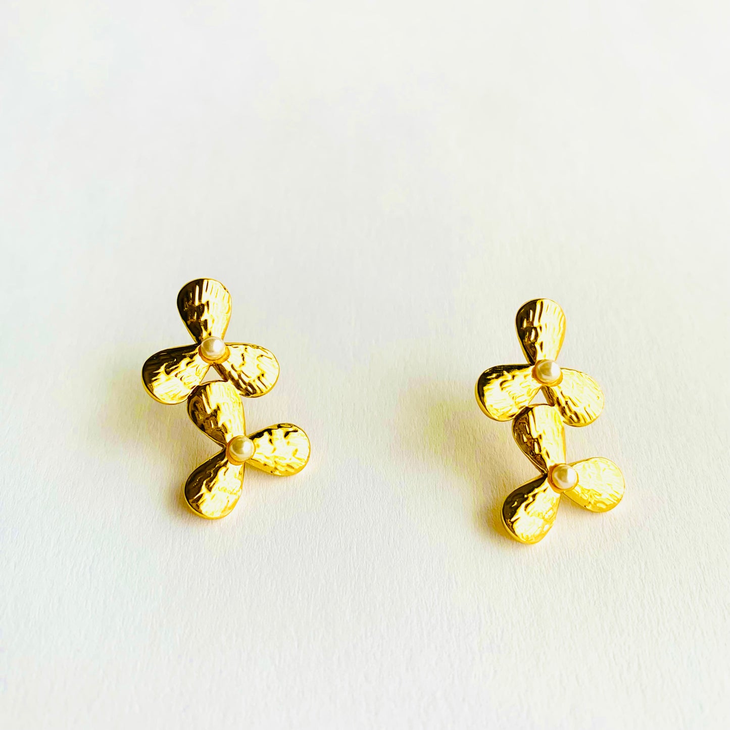 Pearly Flower Studs