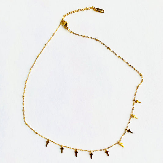 Dainty Multi Cross Necklace