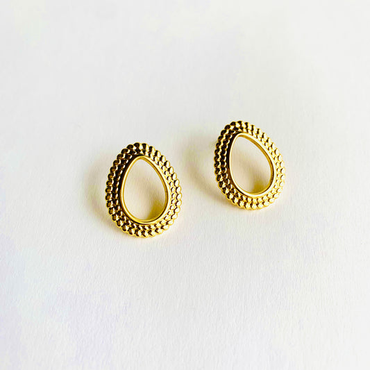Textured Teardrop Studs