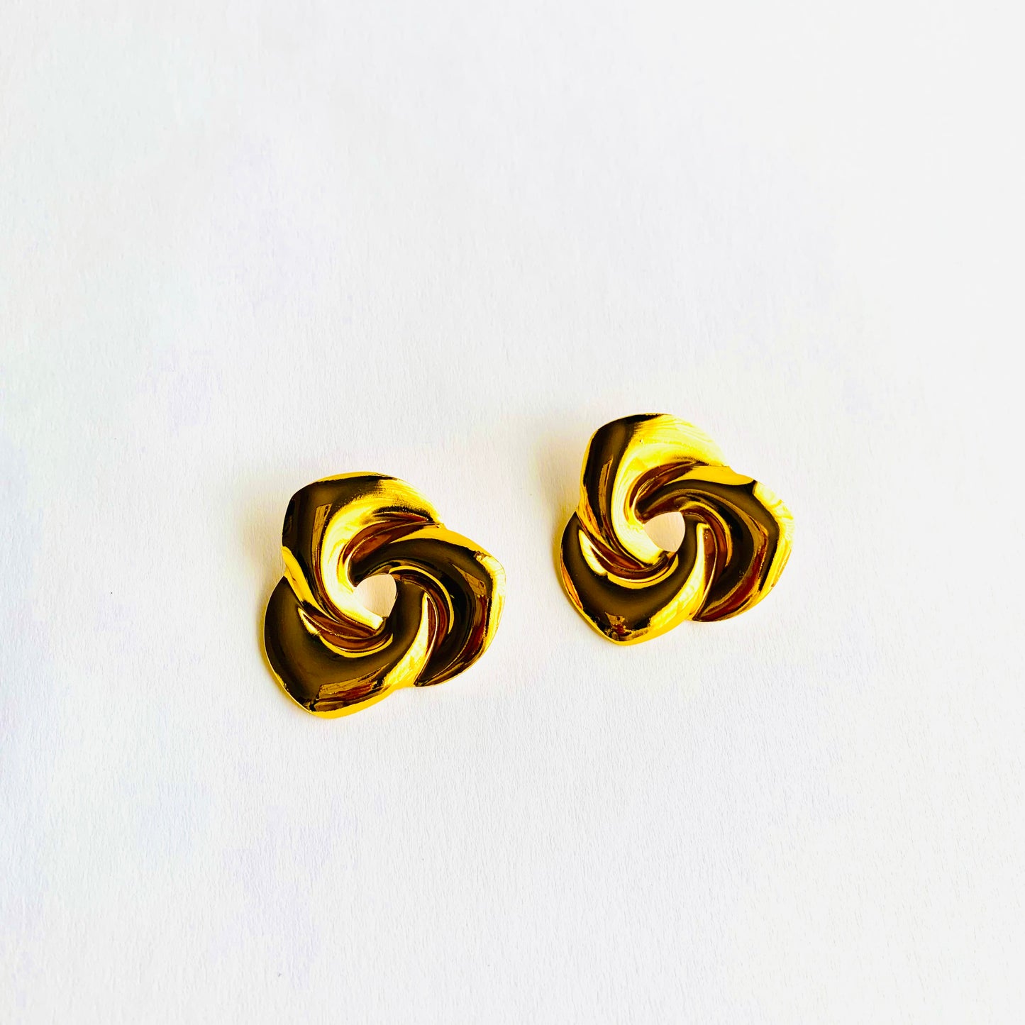Rosey Gold Statement Studs