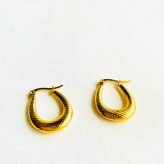 Textured Oval Hoops