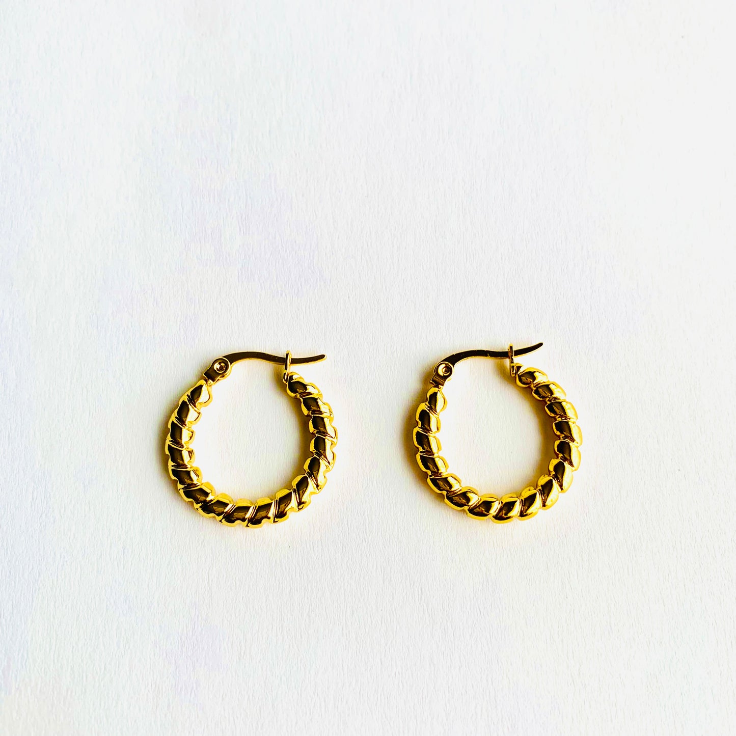 Soft Twist Hoops