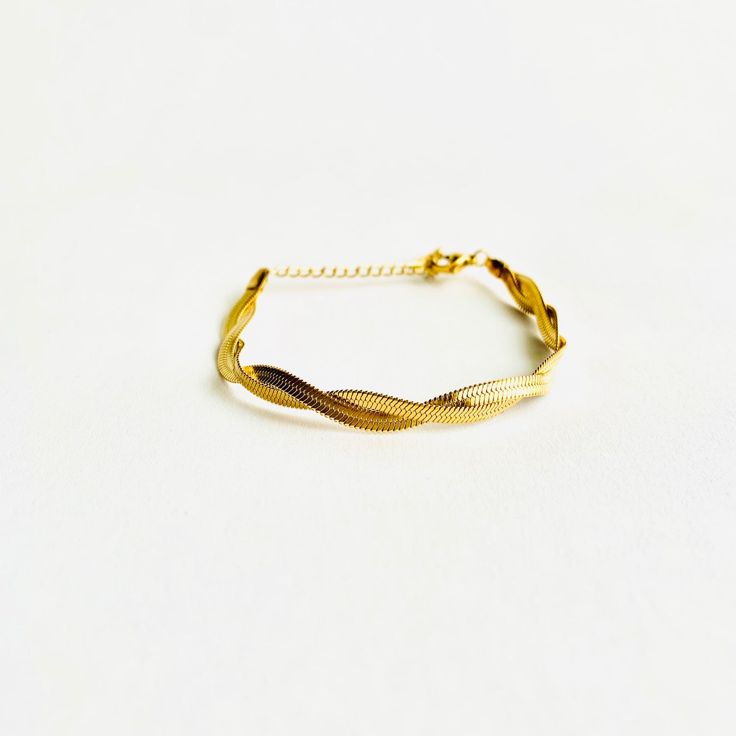 Double Braided Herringbone Chain Bracelet