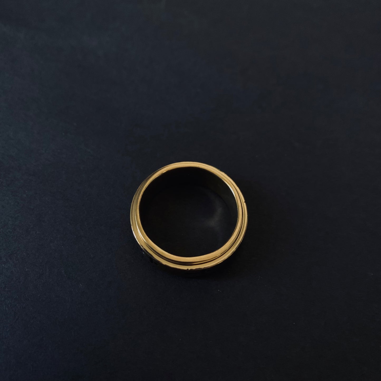 Gold-toned Cross Spinner Ring