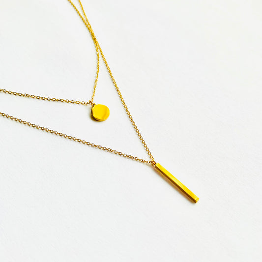 Gold Double Layered Necklace