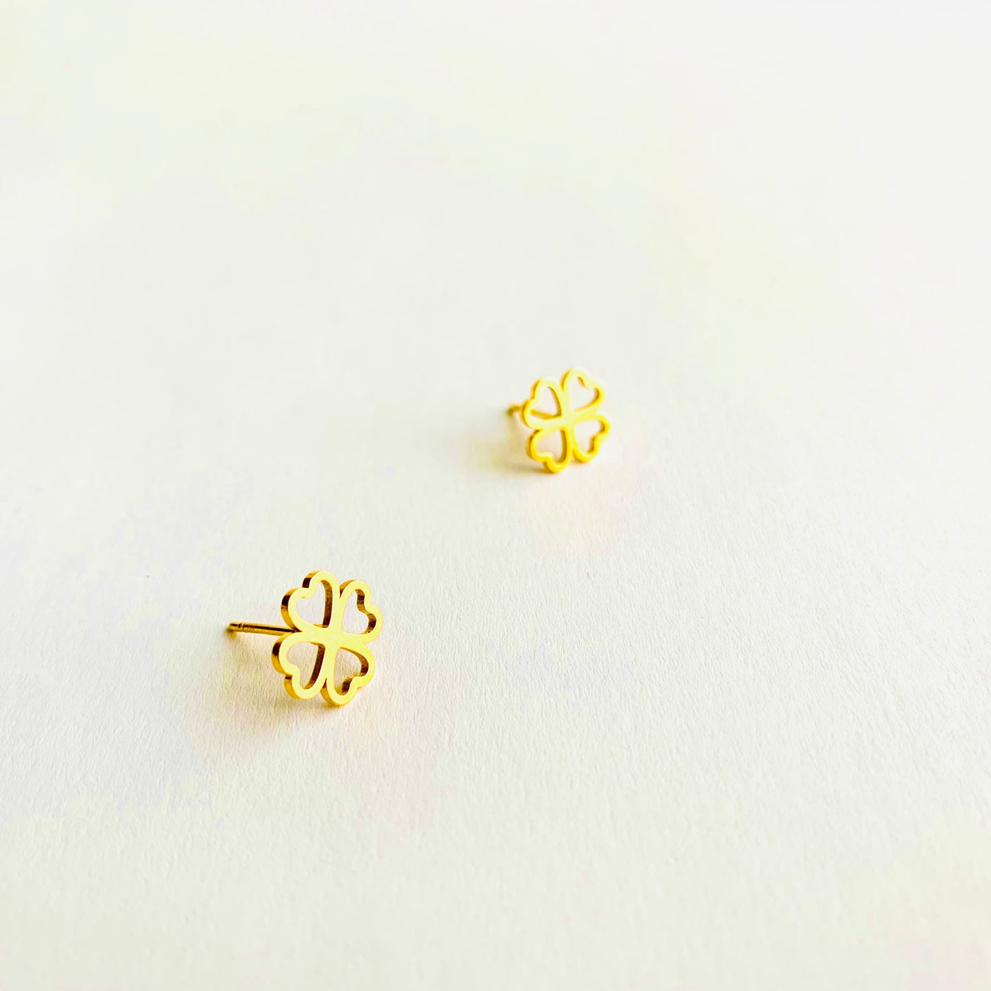 Heart Clover Studs