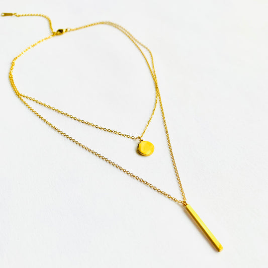 Gold Double Layered Necklace