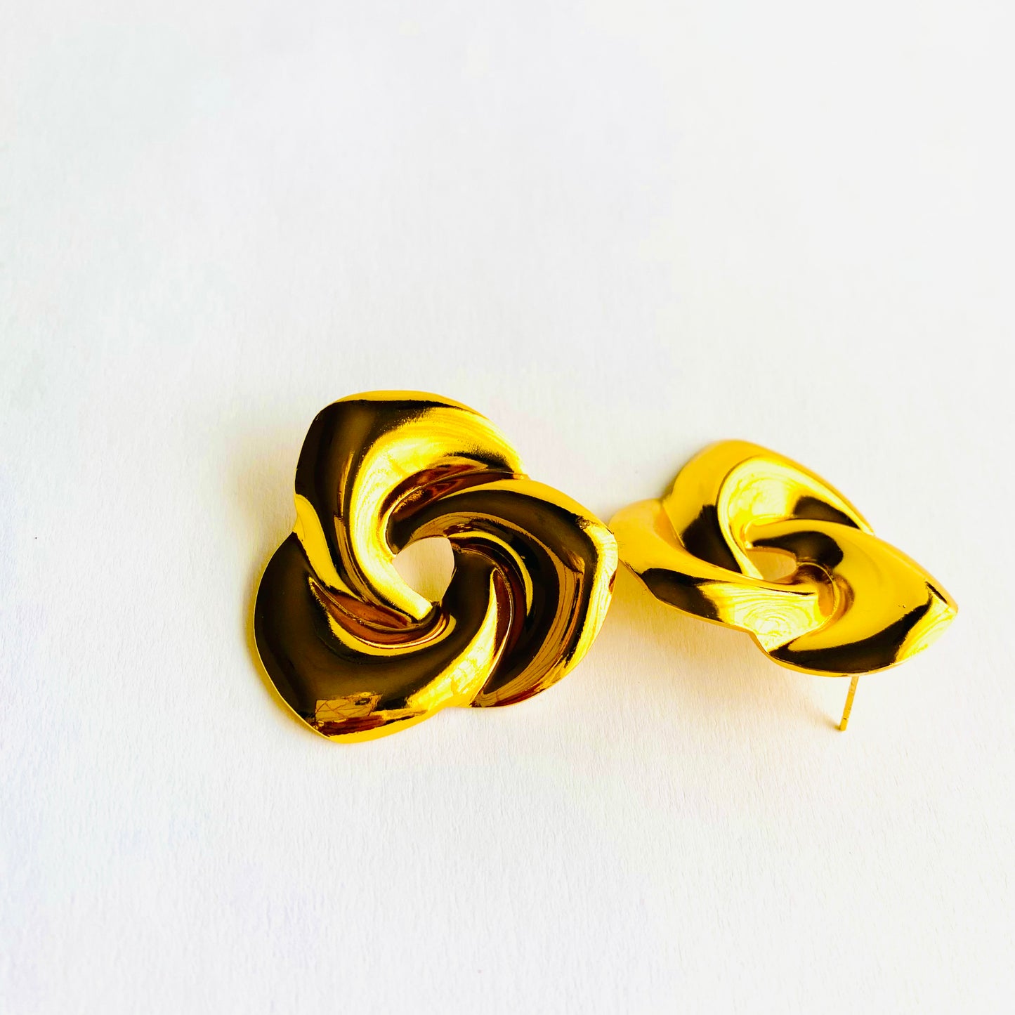 Rosey Gold Statement Studs
