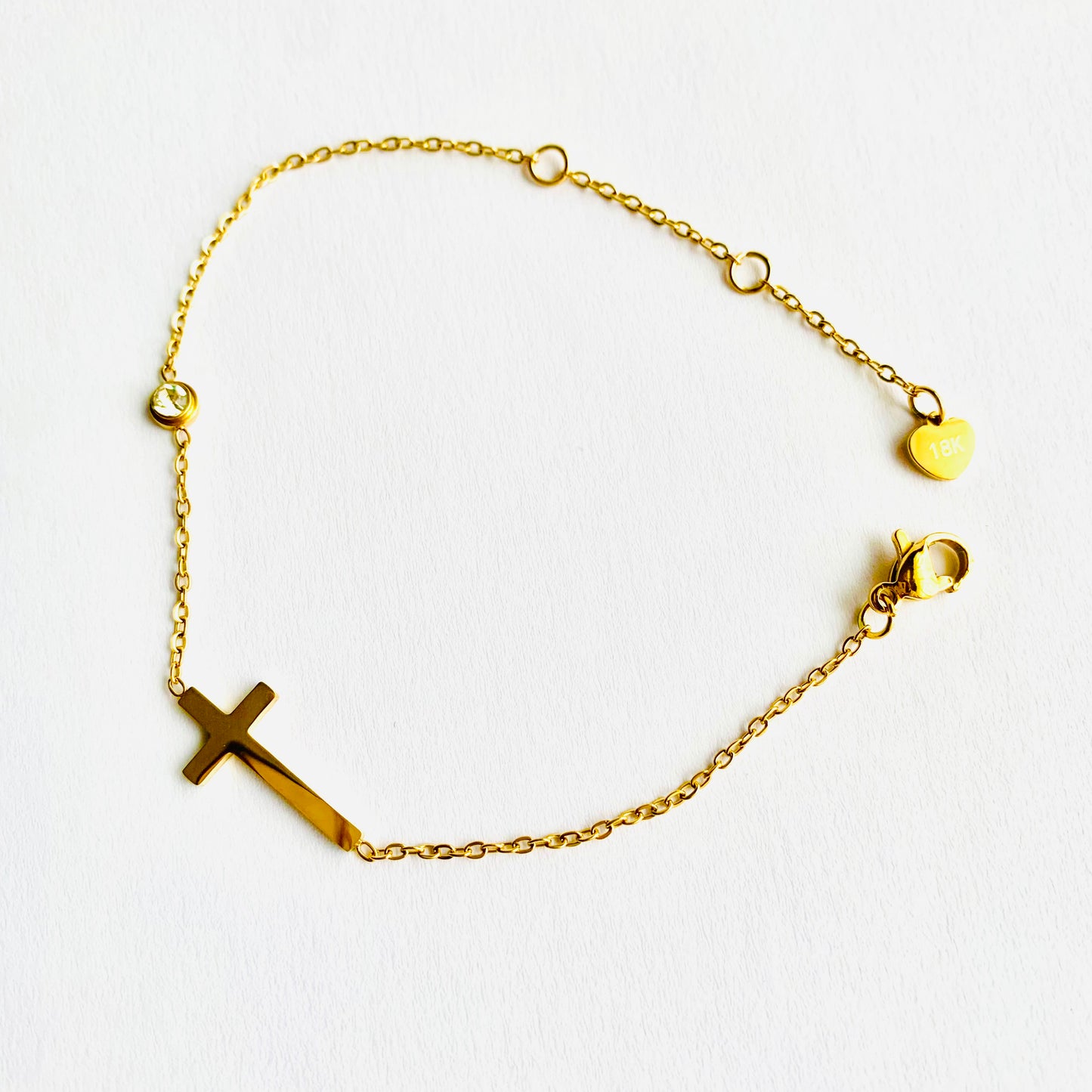 Diamante Cross Bracelet