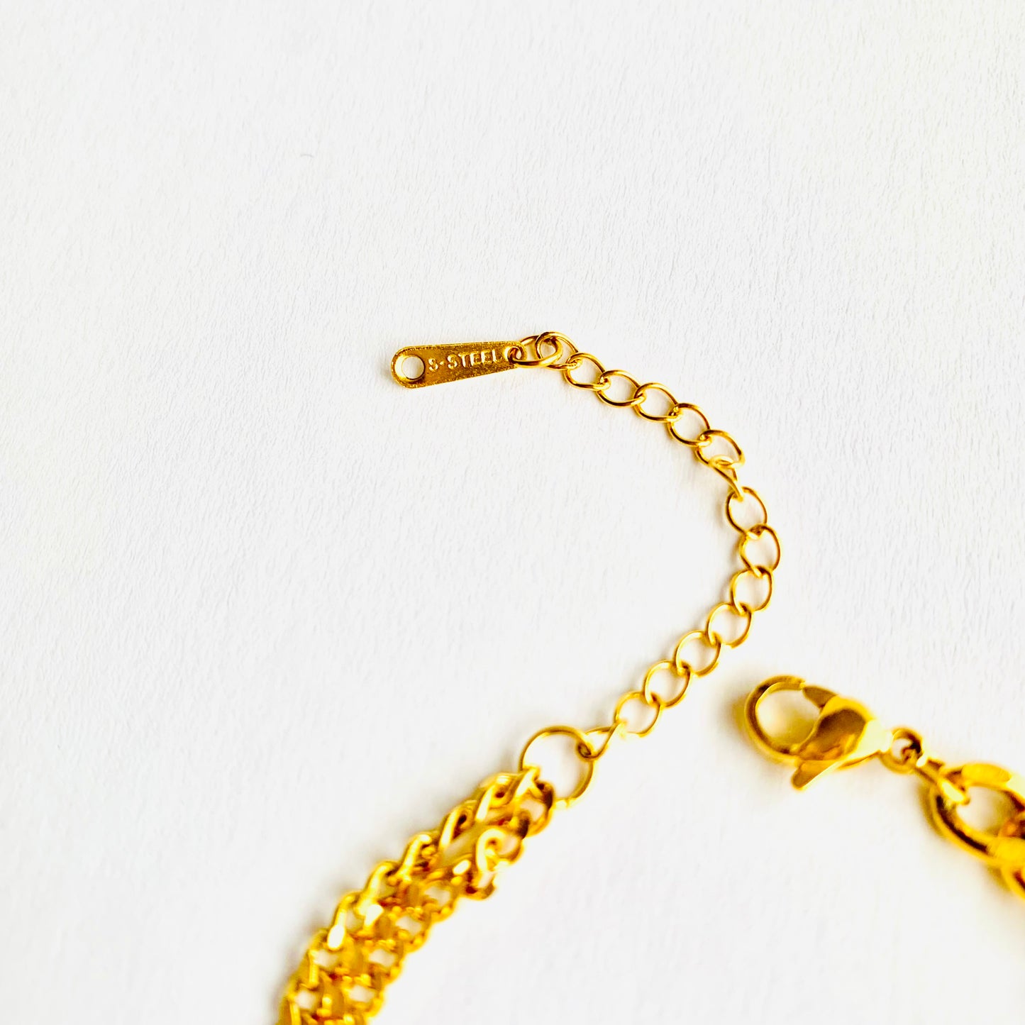 Chunky Gold Chain Emerald Pendant Bracelet