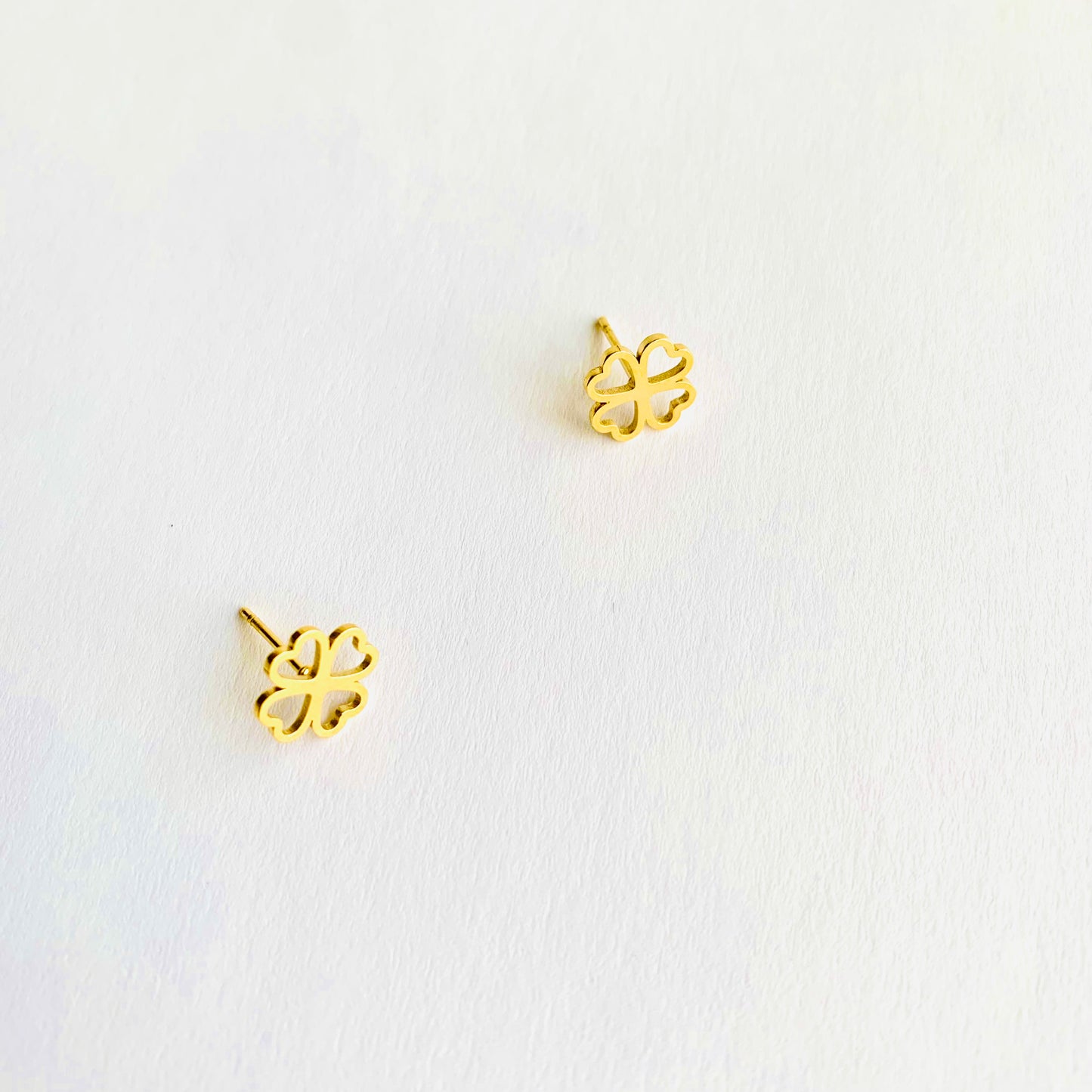 Heart Clover Studs