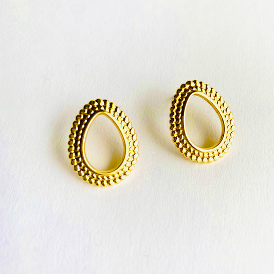 Textured Teardrop Studs