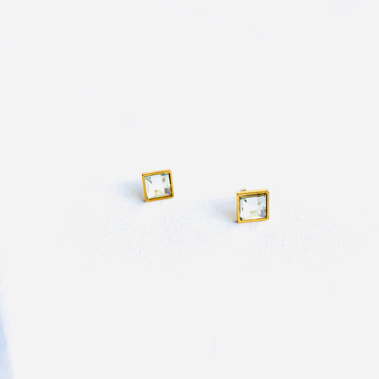 Square Crystal Studs