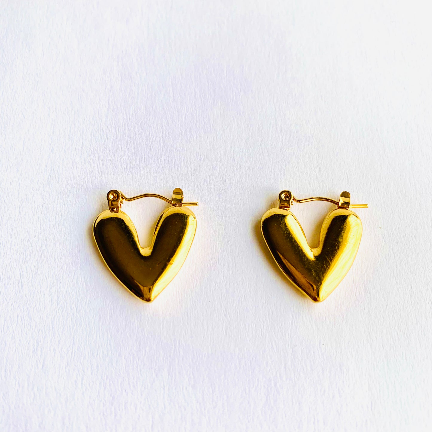 Heart-shaped Hoop Earrings