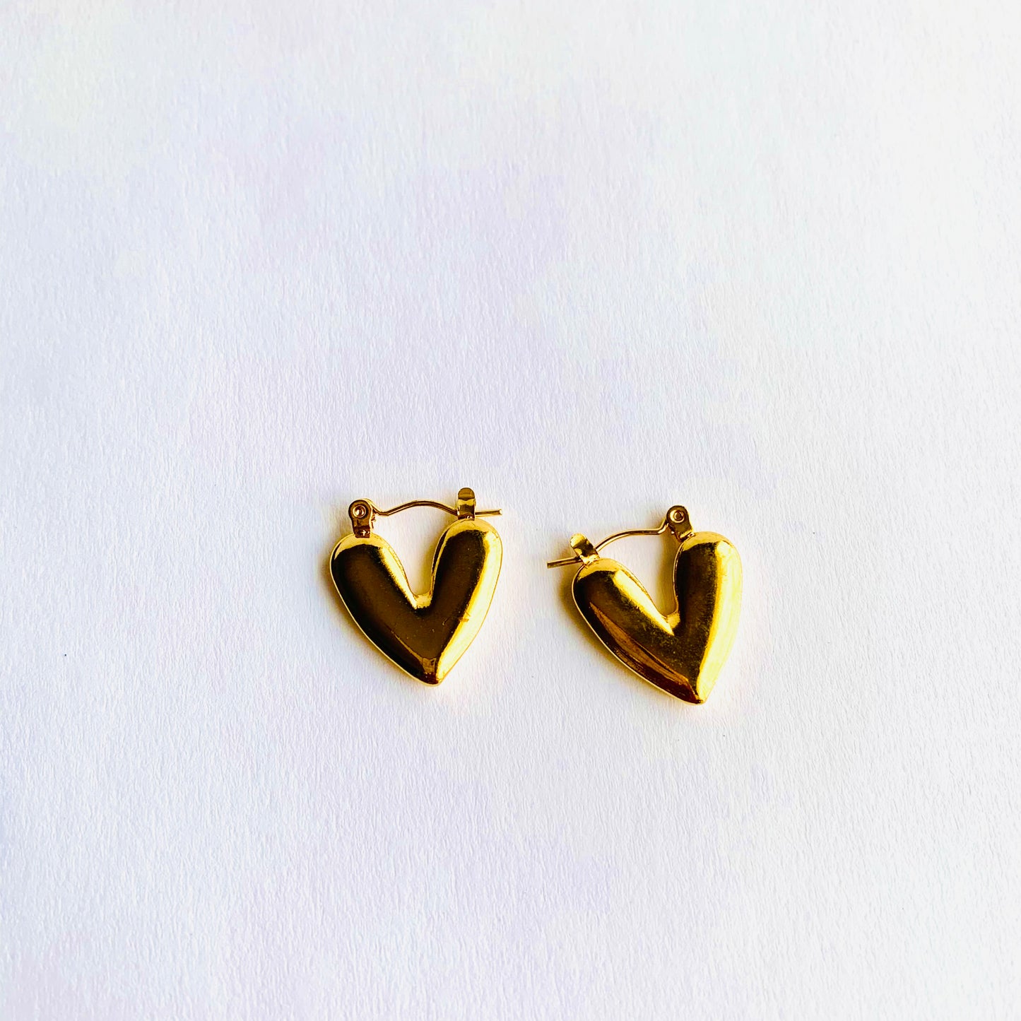 Heart-shaped Hoop Earrings