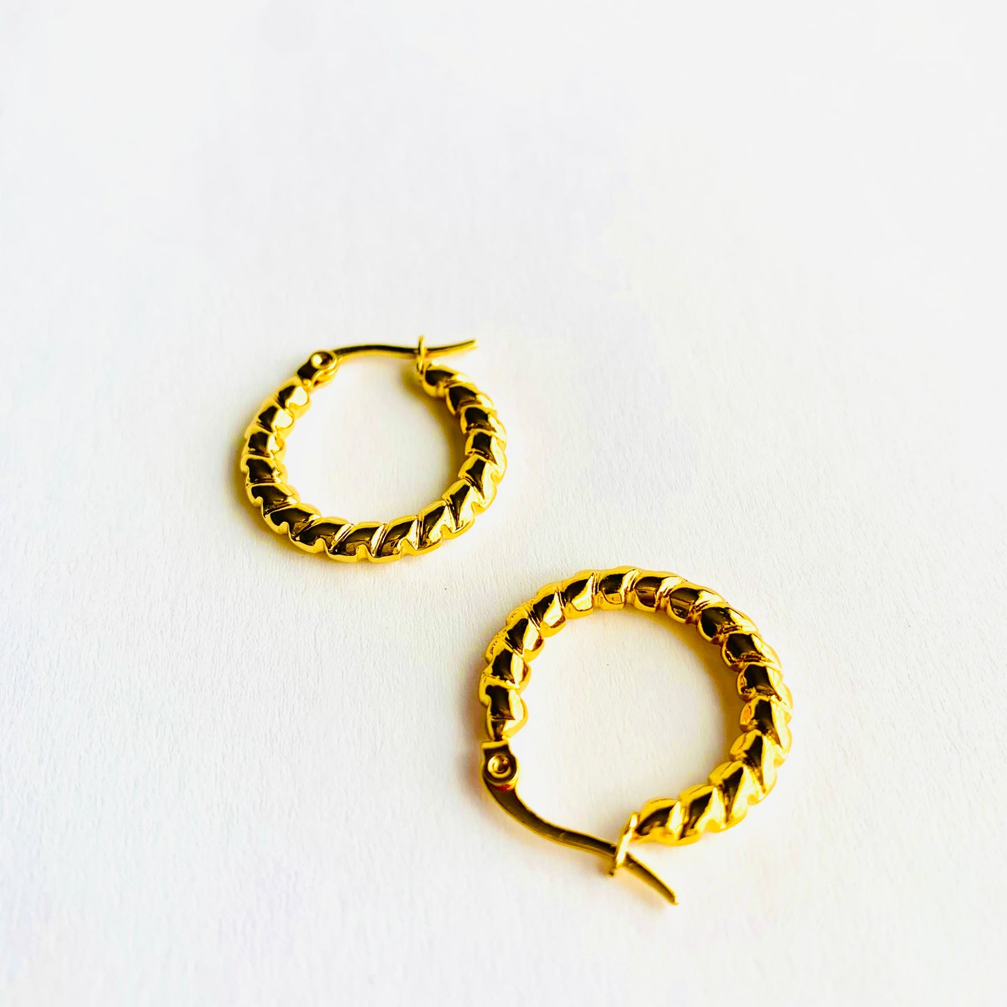 Soft Twist Hoops