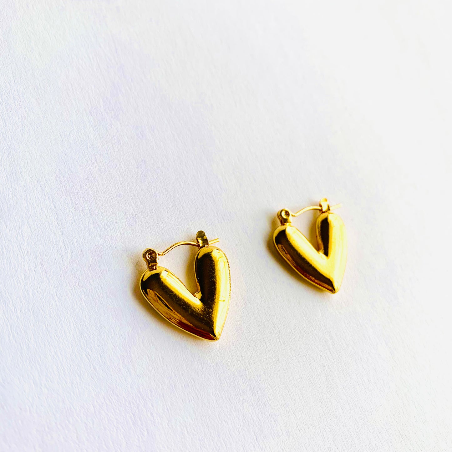 Heart-shaped Hoop Earrings