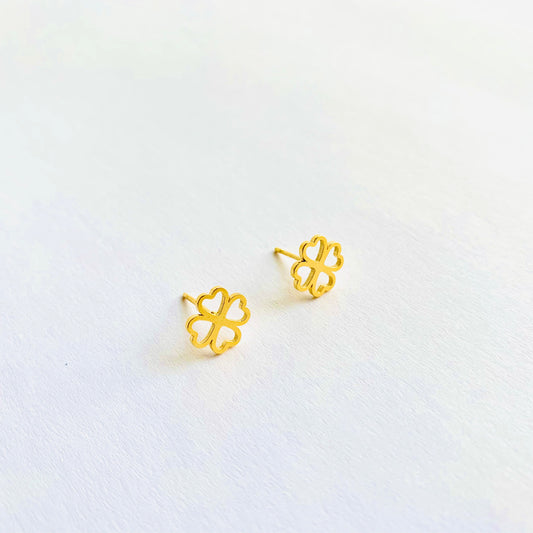 Heart Clover Studs