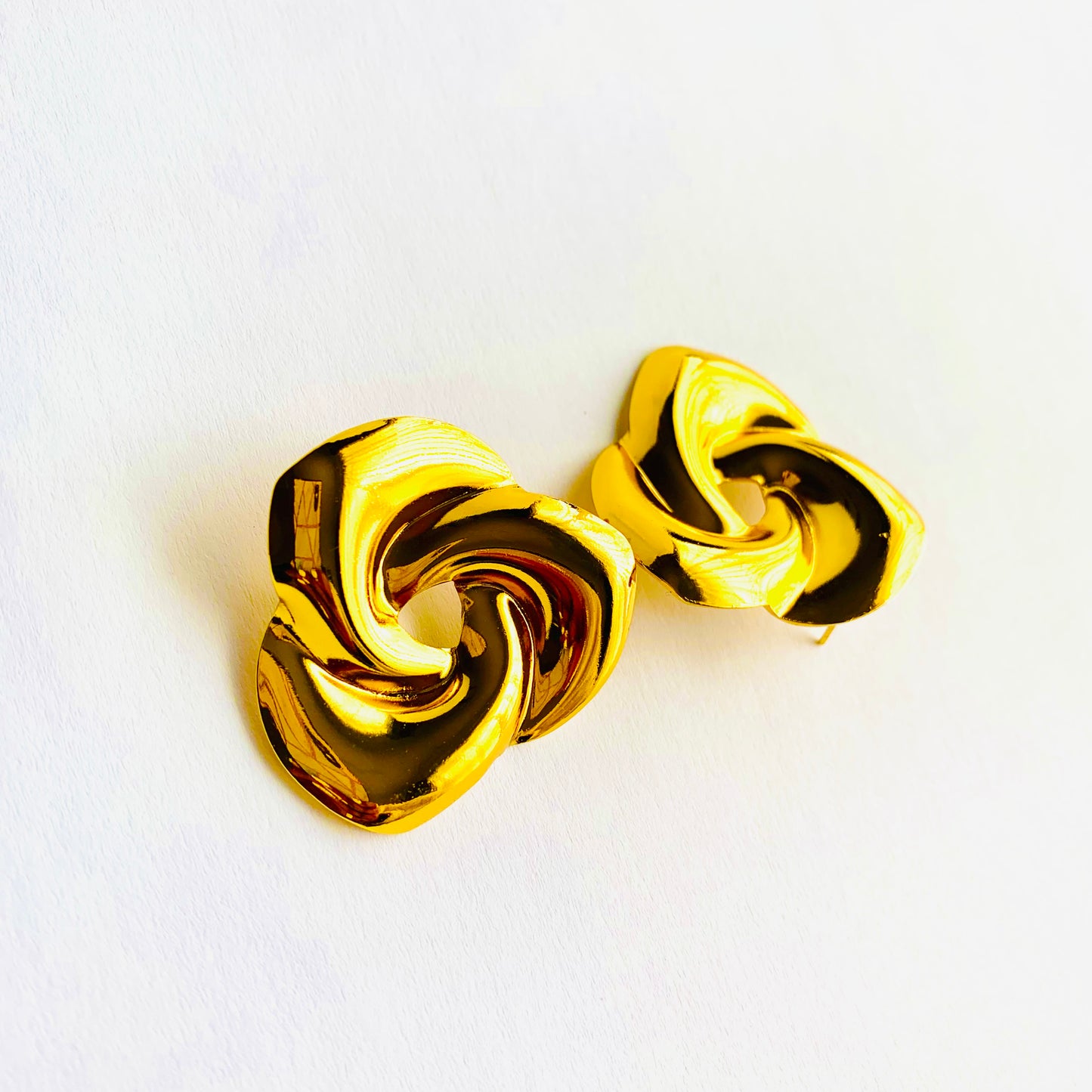Rosey Gold Statement Studs