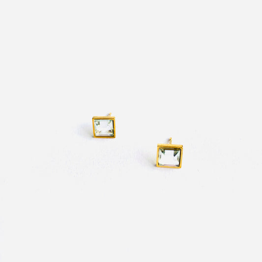 Square Crystal Studs