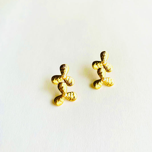Pearly Flower Studs