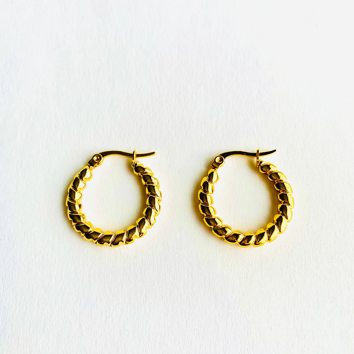 Soft Twist Hoops