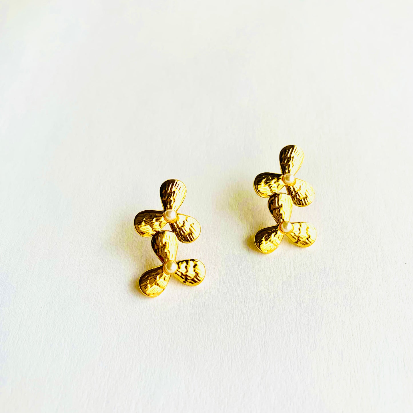 Pearly Flower Studs