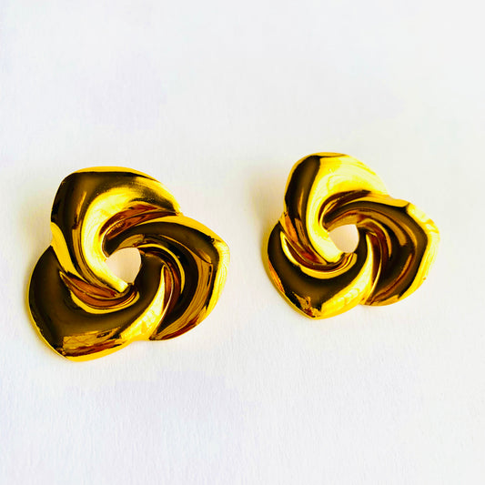 Rosey Gold Statement Studs