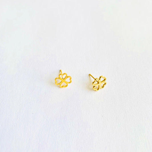 Heart Clover Studs