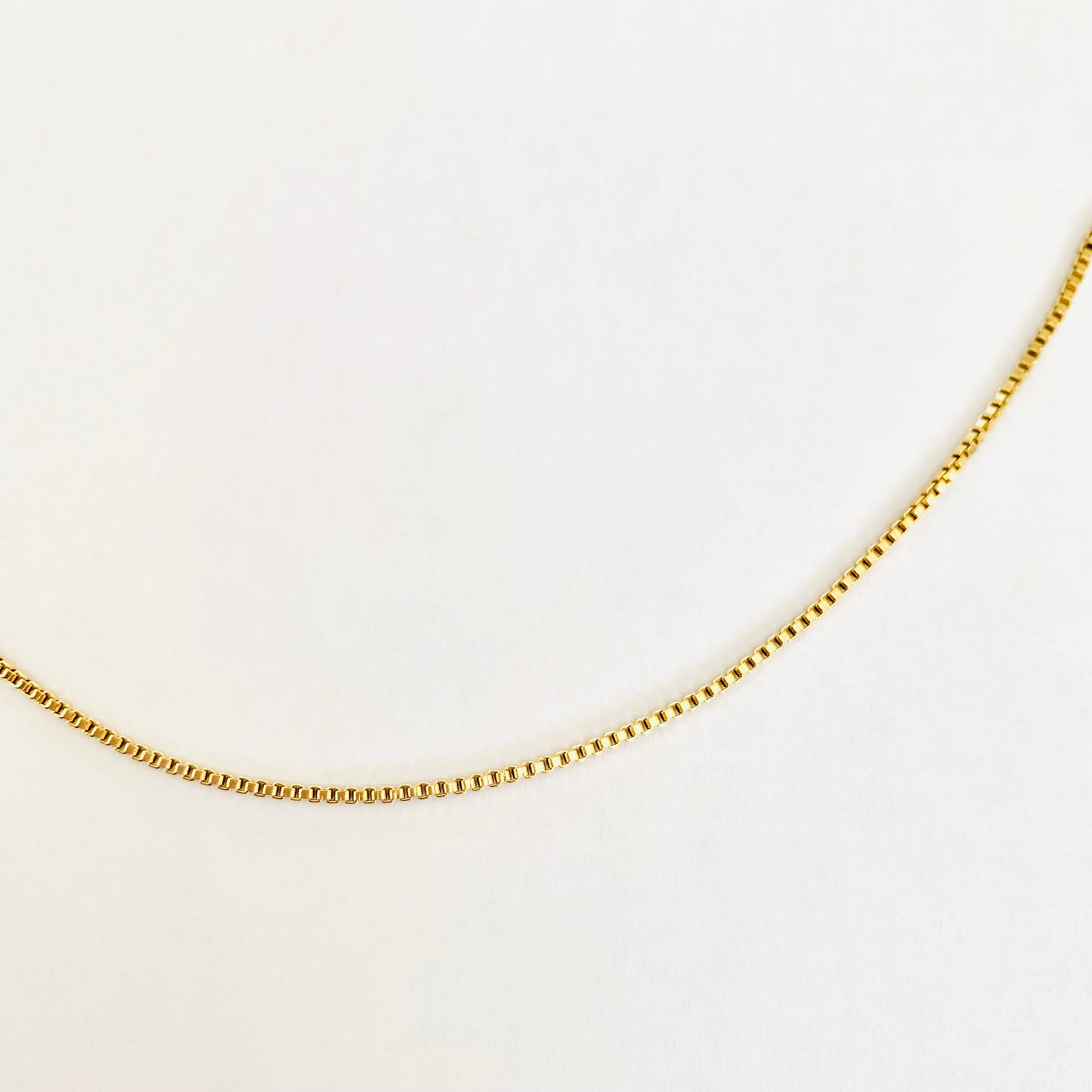 Gold Box Chain Necklace