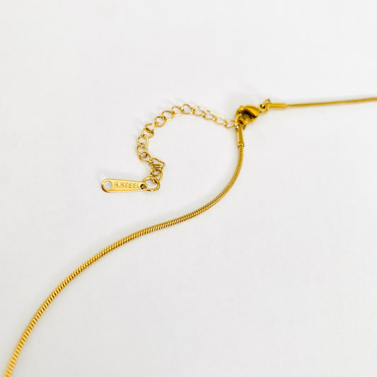 Gold Round Snake Chain Necklace