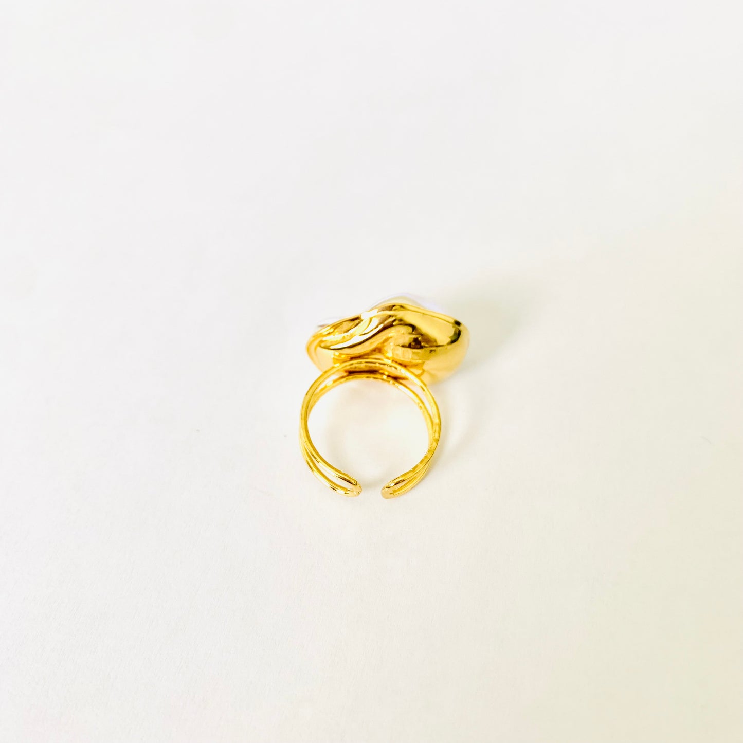 White Boroque Pearl Ring