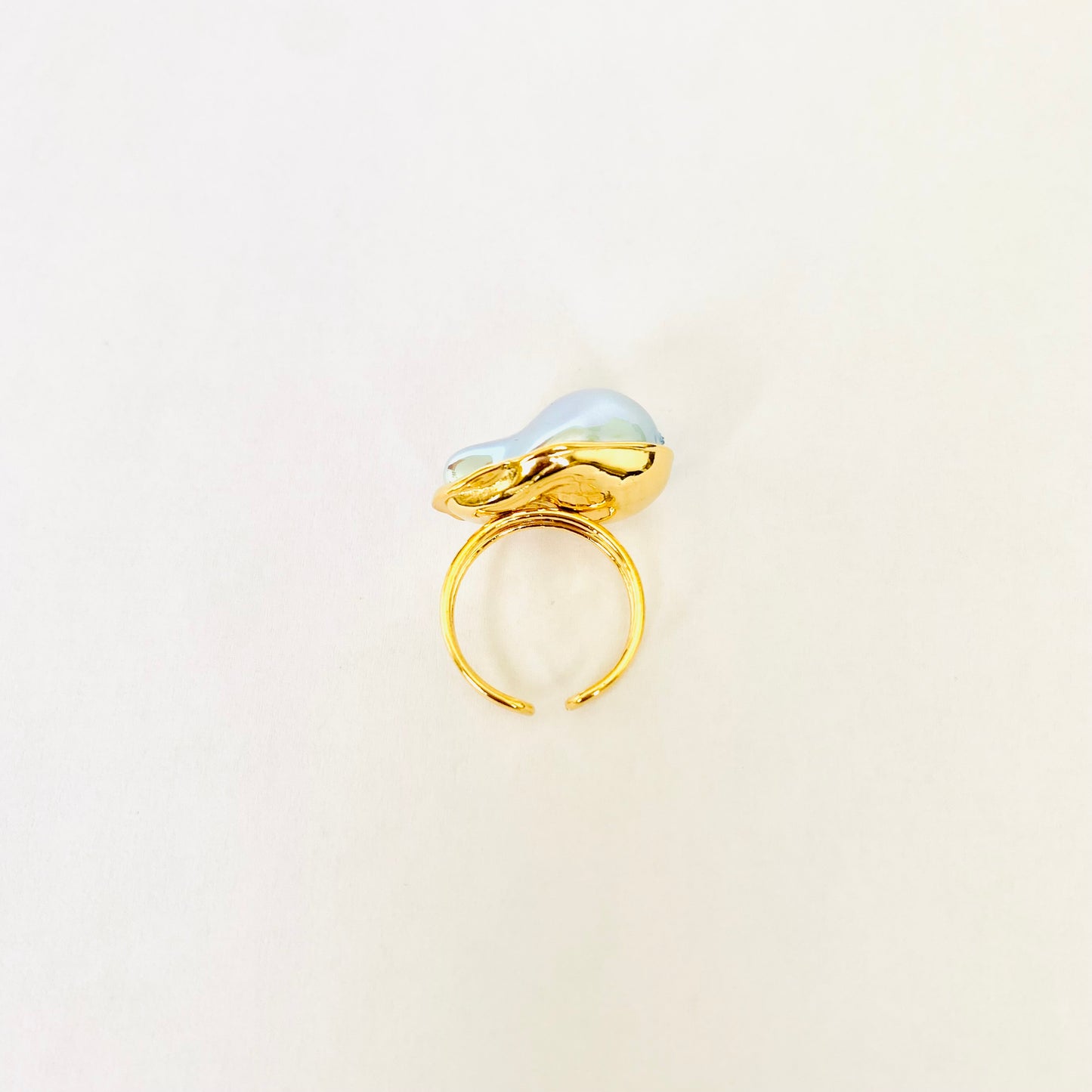 Blue Boroque Pearl Ring