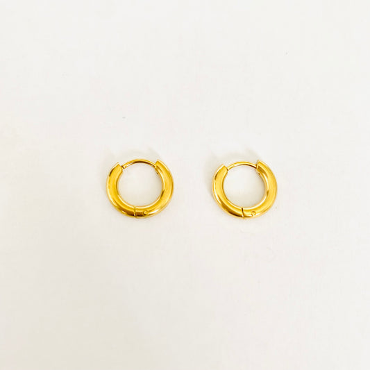 Golden Circle Hoops (12mm)