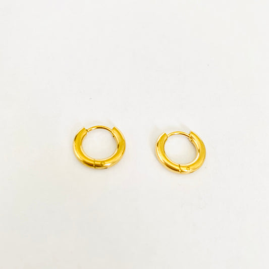 Golden Circle Hoops (12mm)