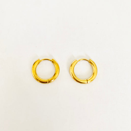 Golden Circle Hoops (14mm)