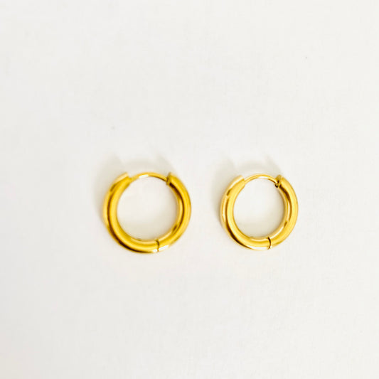 Golden Circle Hoops (14mm)