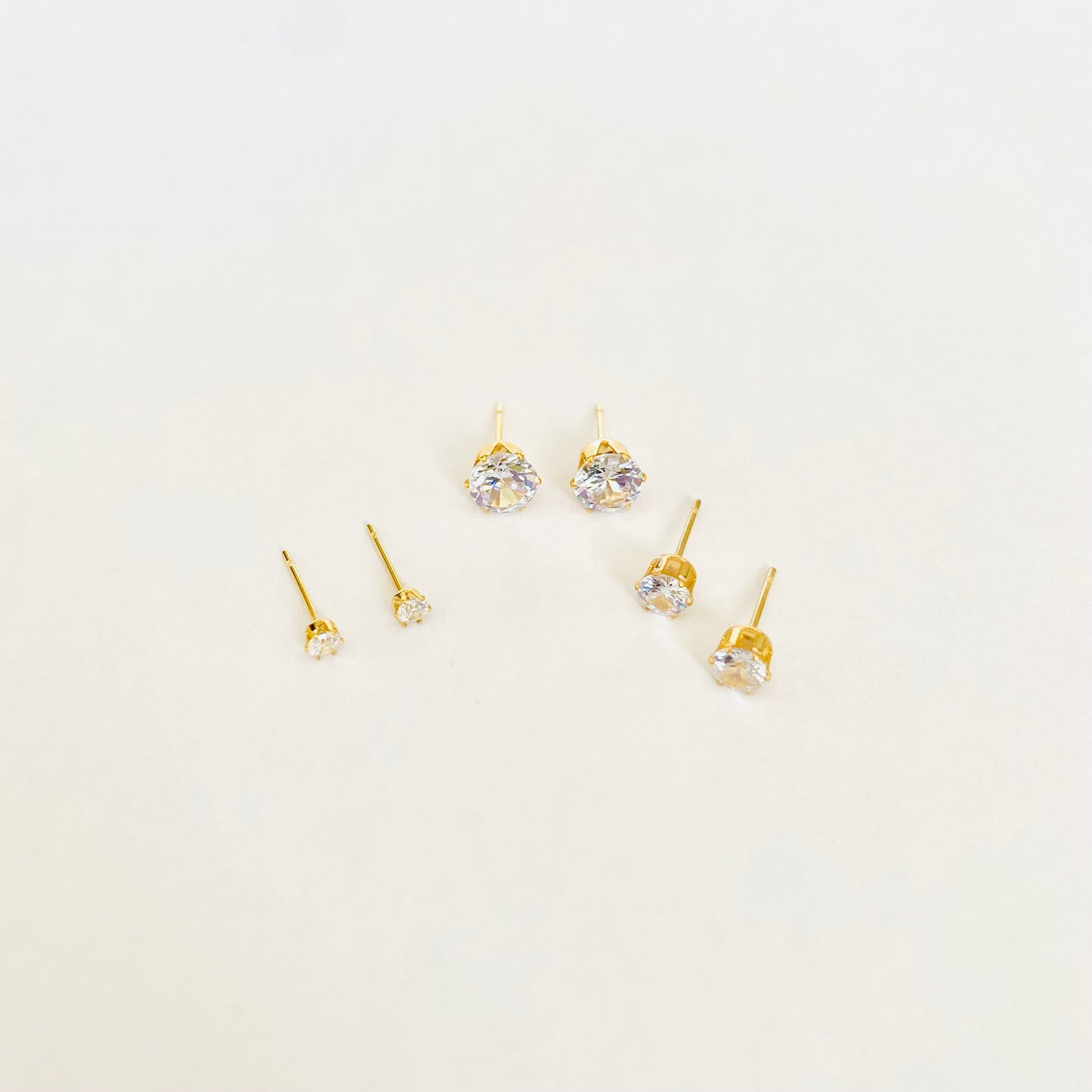 Gold Cubic Zirconia Studs