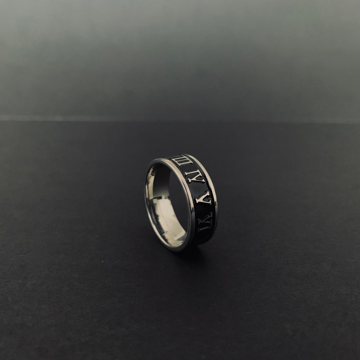 Silver Roman Numeral Ring