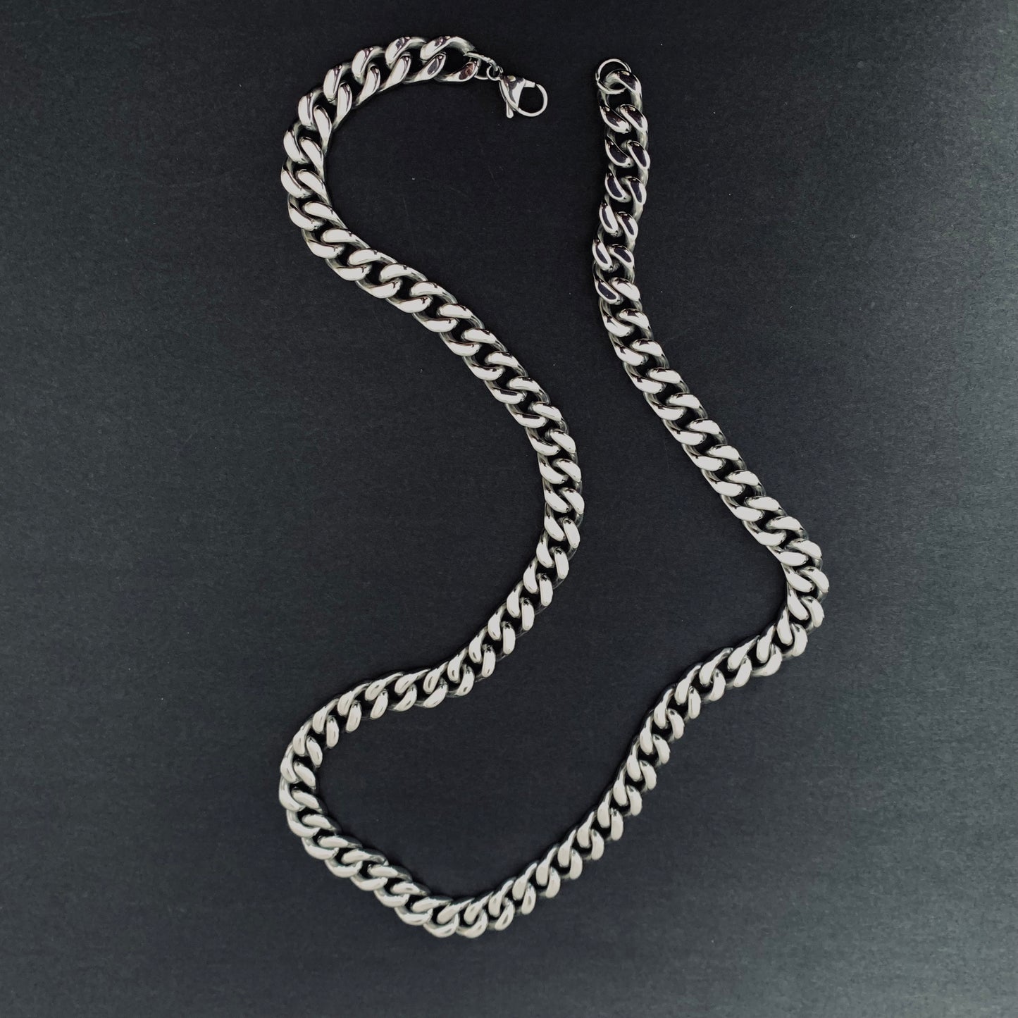 Silver Cuban Link Chain Necklace