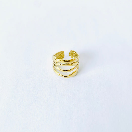 Golden Cascade Ring