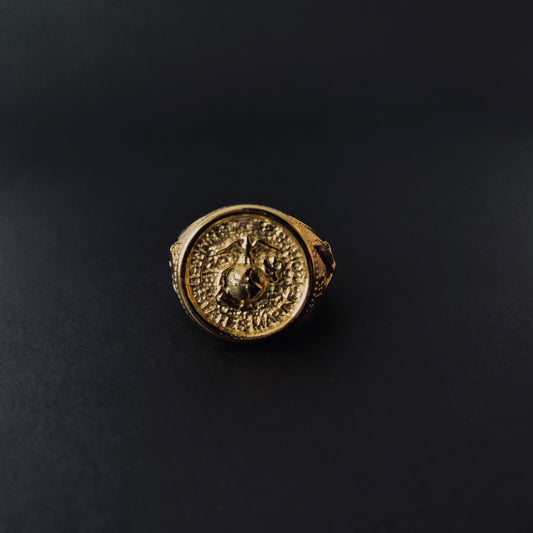 Gold US Marine Corps Signet Ring