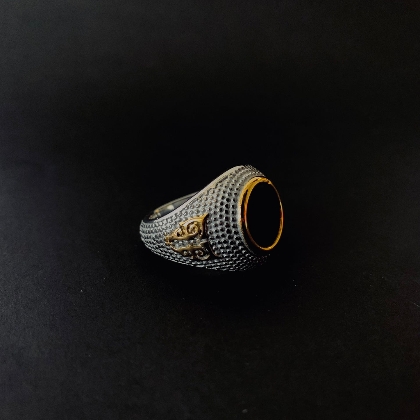 Black Onyx Signet Ring