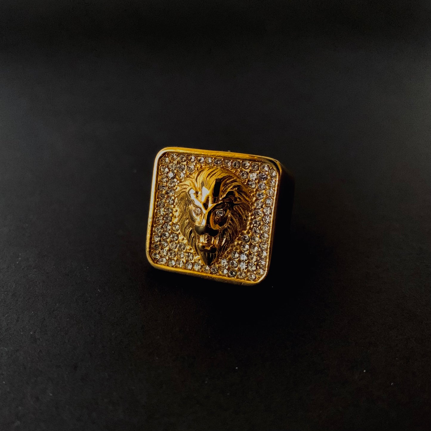 Lion Head Iced-out Ring